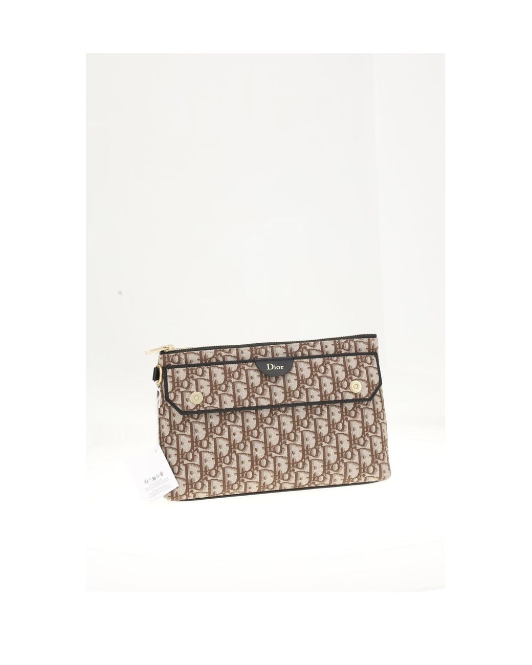 Dior White Dior Homme Jet Triangle Pouch Oblique for men