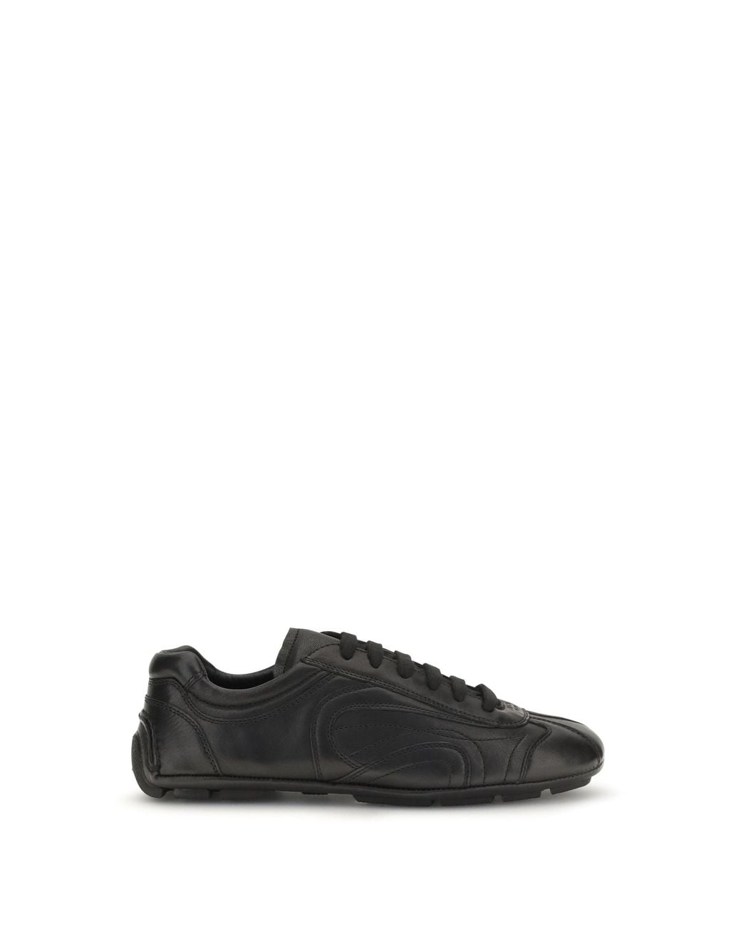 Prada Black Lace-Up Sneakers for men