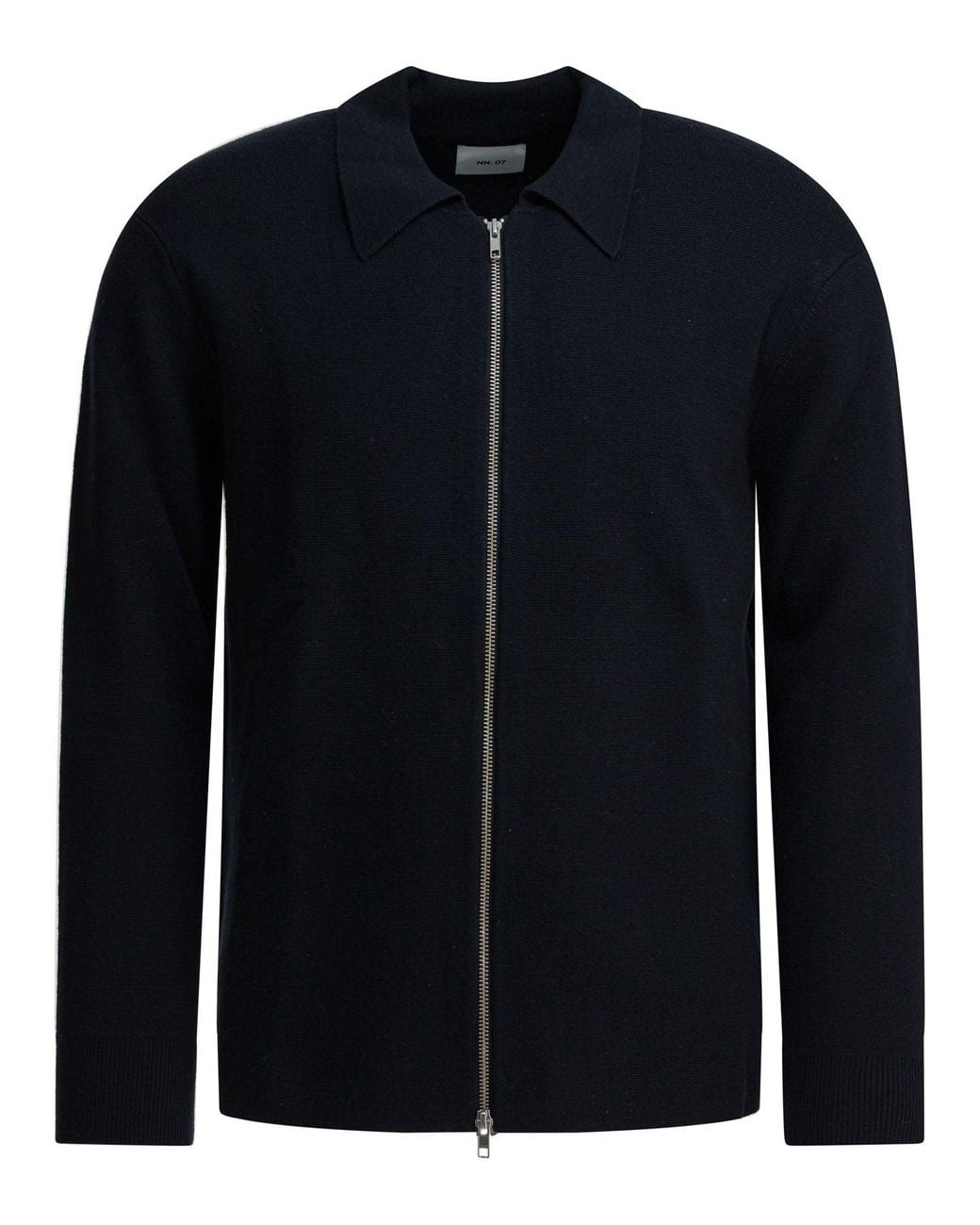 NN07 Blue "Harald" Wool Zipper Sweater for men