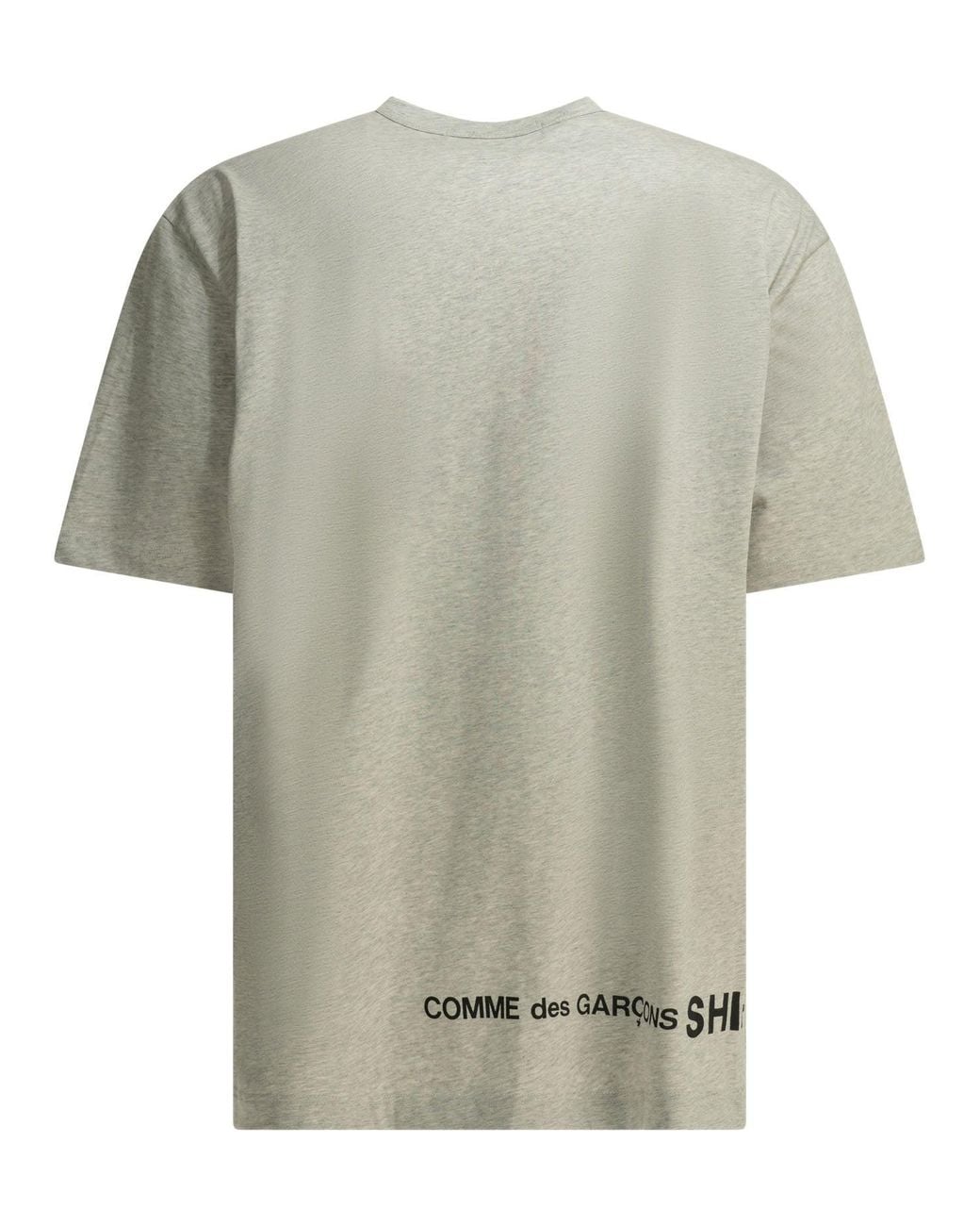 Comme des Garçons Gray Shirt Crew-Neck T-Shirt With Reverse Logo for men