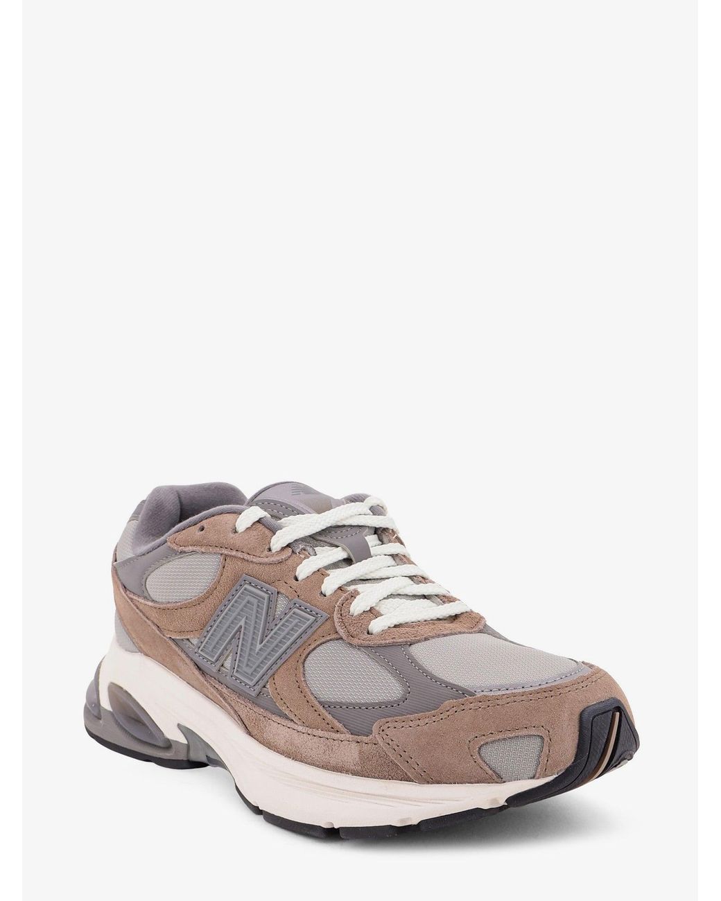 New Balance White U2010 Leather Sneakers for men