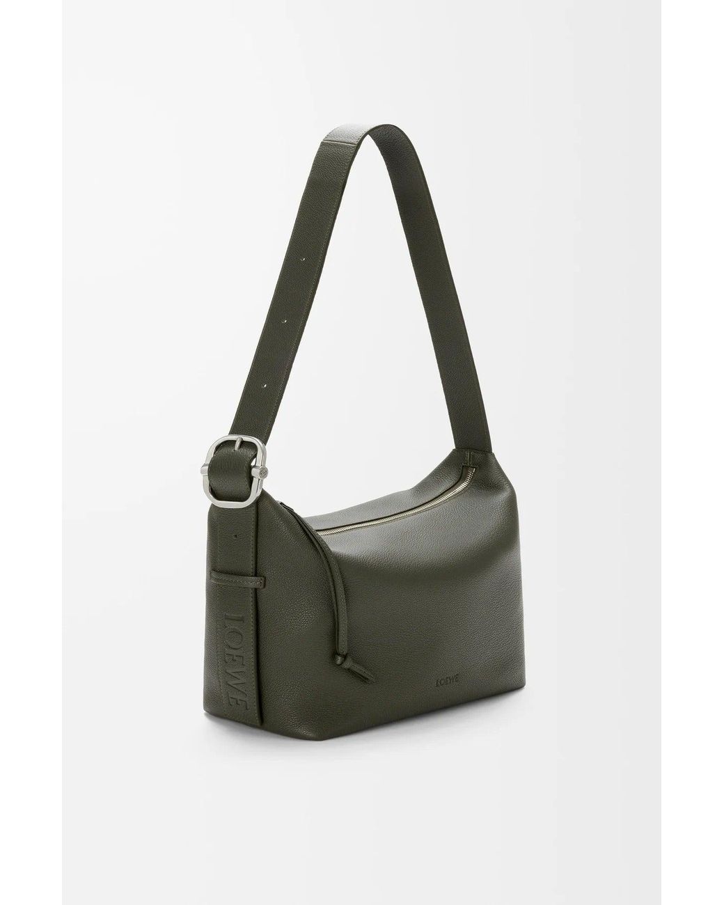 Loewe Metallic Hobo Loop Small Shoulder Bag Dark Khaki for men