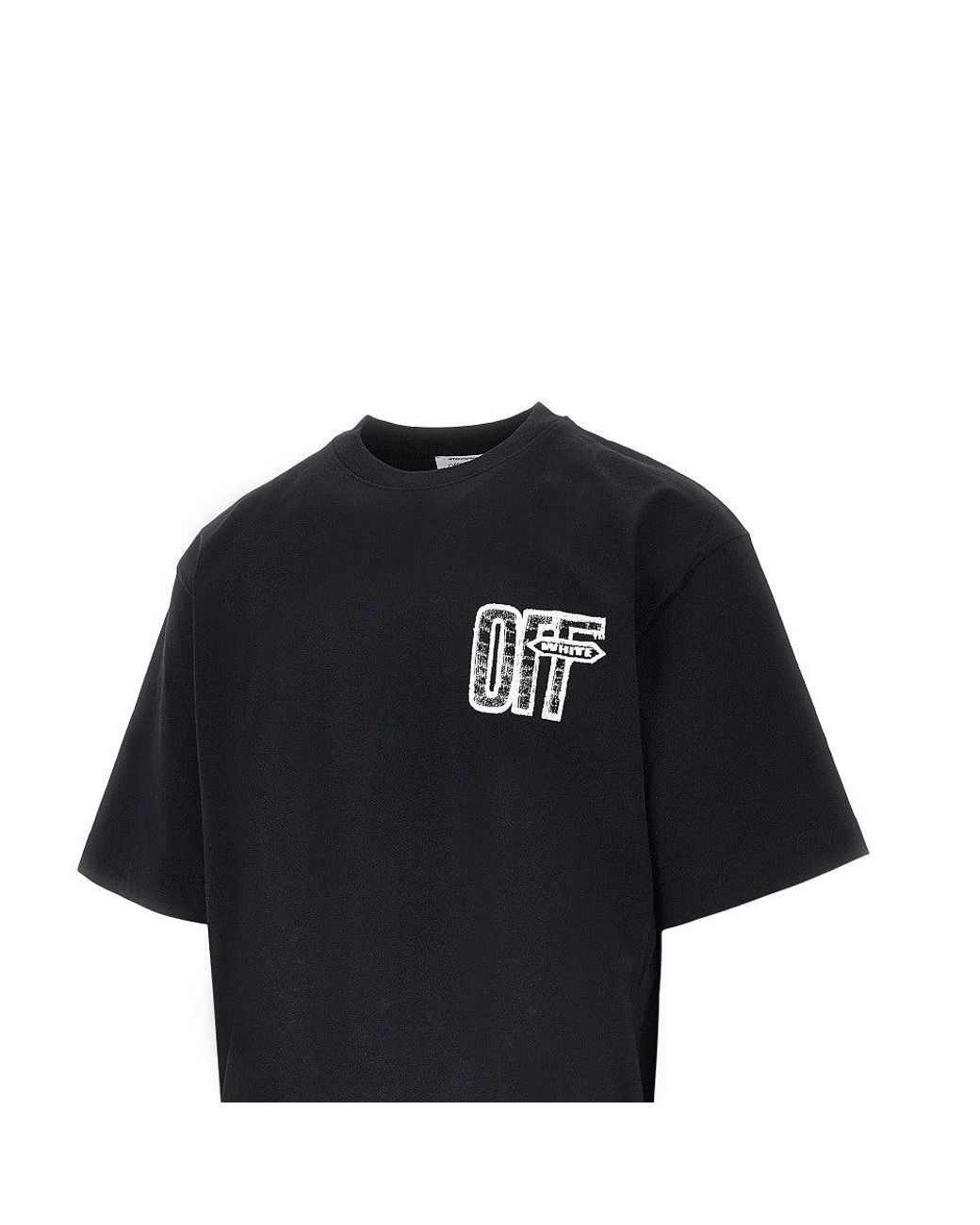 Off-White c/o Virgil Abloh Black 'City Nature' Cotton T-Shirt for men