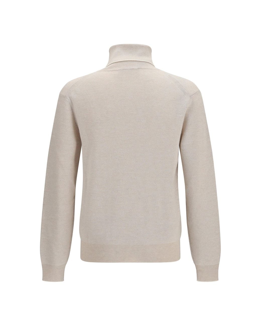Brioni White Wool And Cashmere Turtleneck Sweater for men
