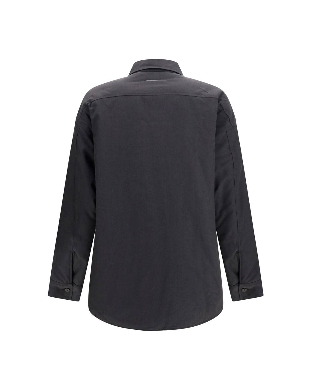 MM6 by Maison Margiela Blue Wool-Blend Shirt Anthracite for men