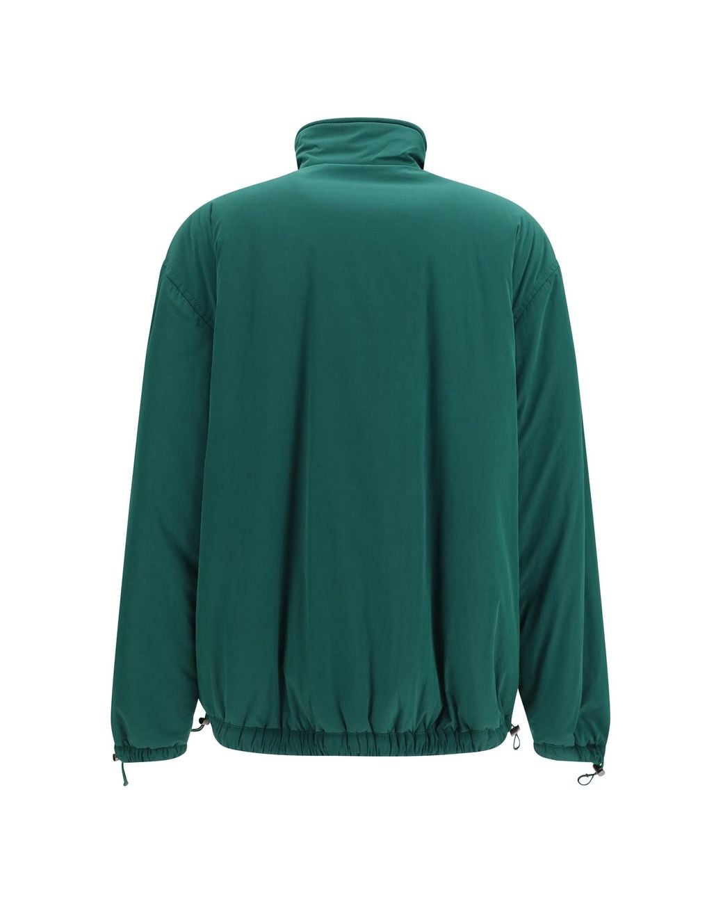 Miu Miu Green Pongé And Fleece Jacket Bottiglia