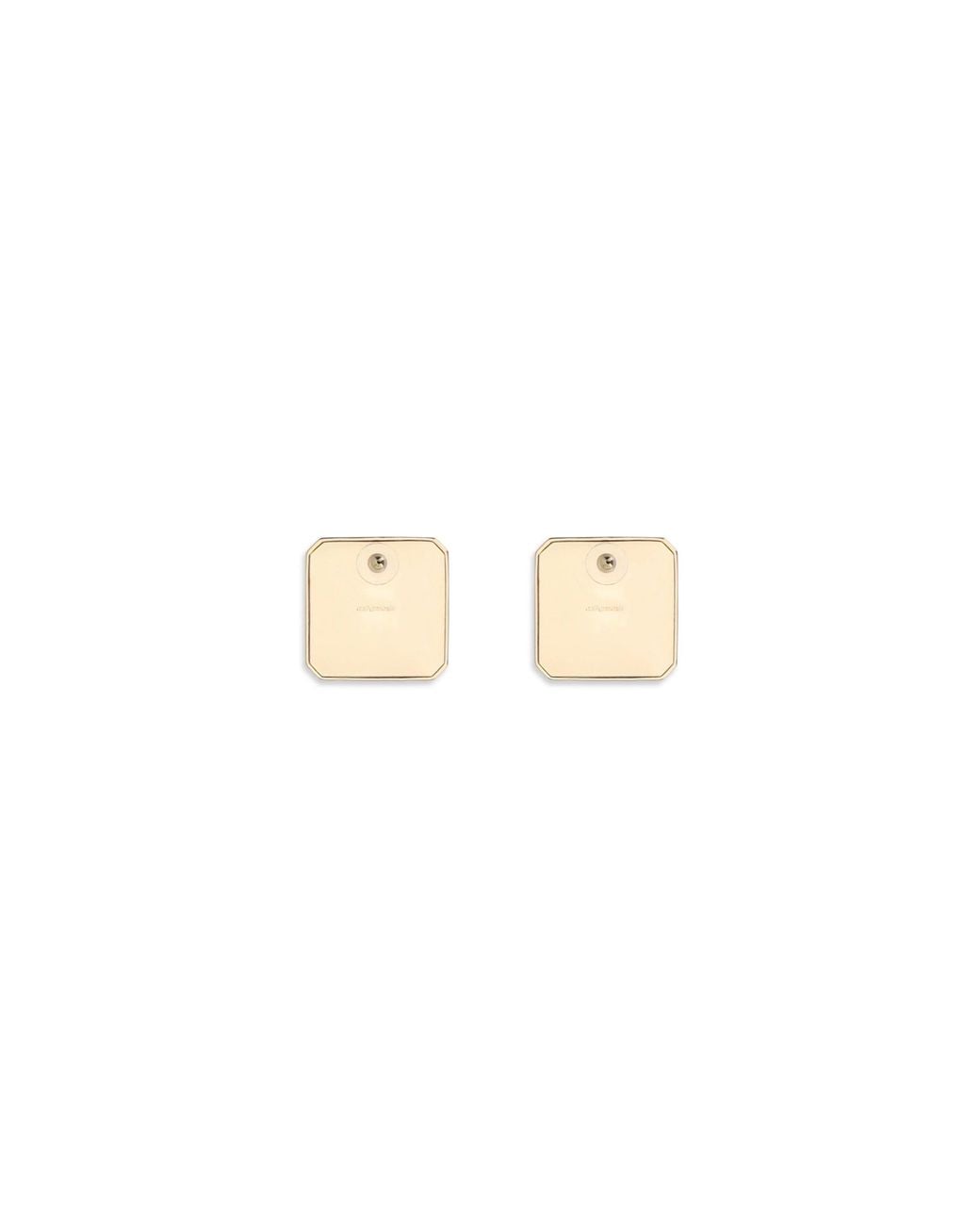 Self-Portrait White Square Enamel Earrings