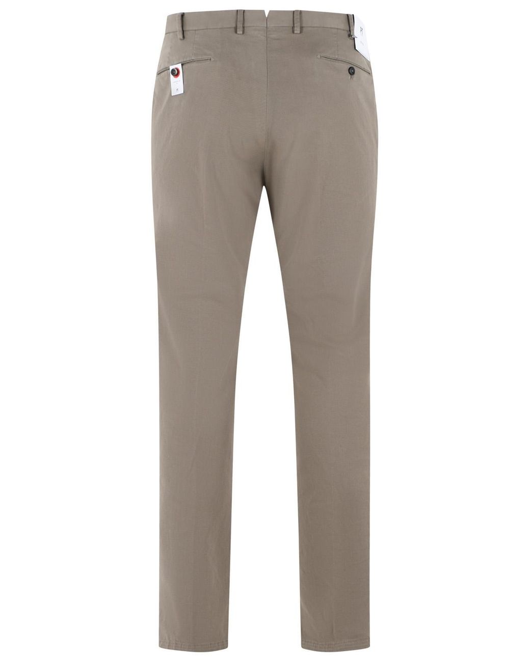 PT01 Gray Superslim Fit Cotton Pants for men