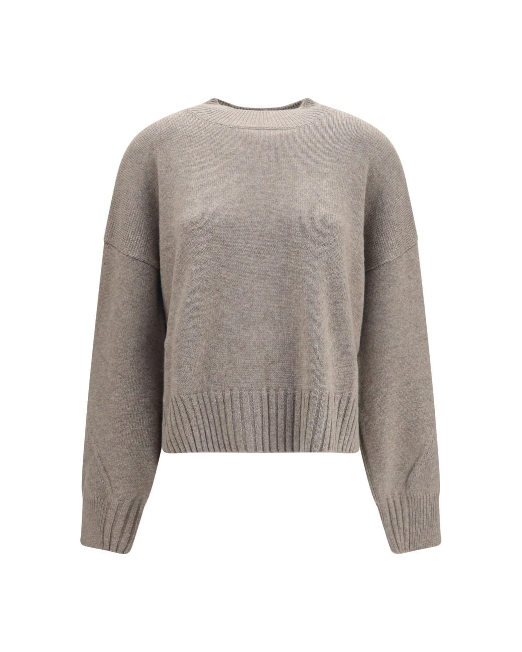 Malo Gray Cashmere Crew Neck Sweater