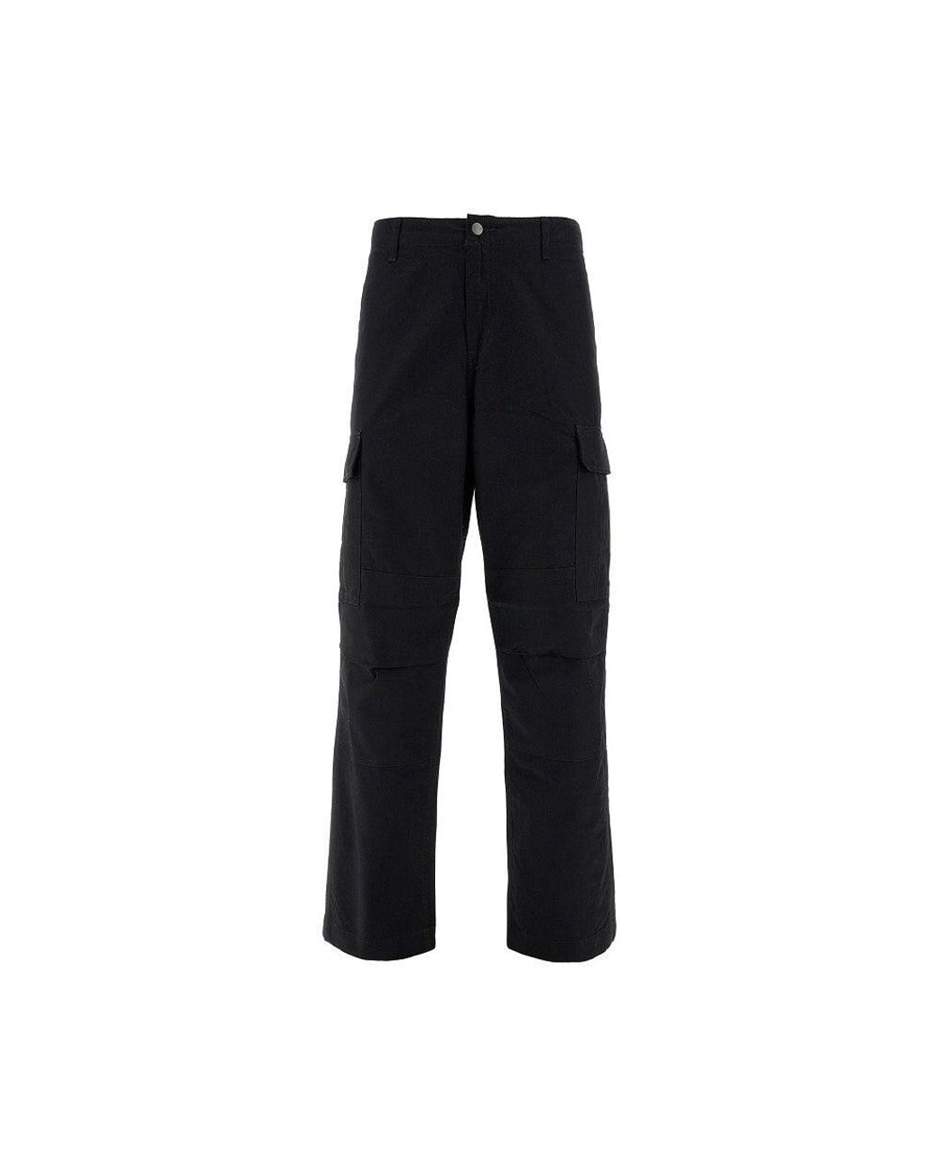 Carhartt Black Cotton Ripstop Cargo Pants for men