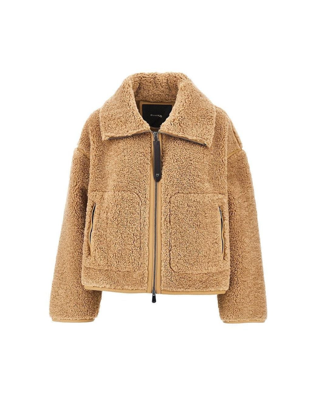 Pinko Natural Faux Shearling Jacket
