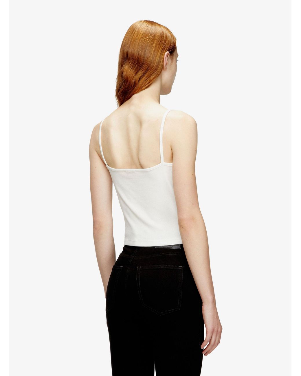 DIESEL White Cotton Tank Top