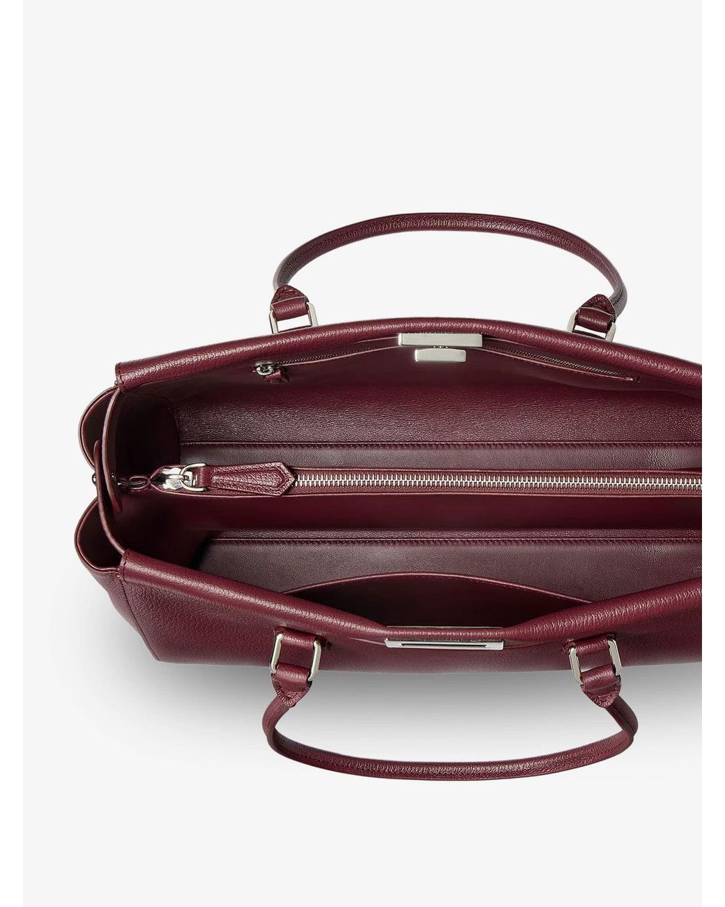 Fendi Purple Peekaboo Leather Shoulder Bag