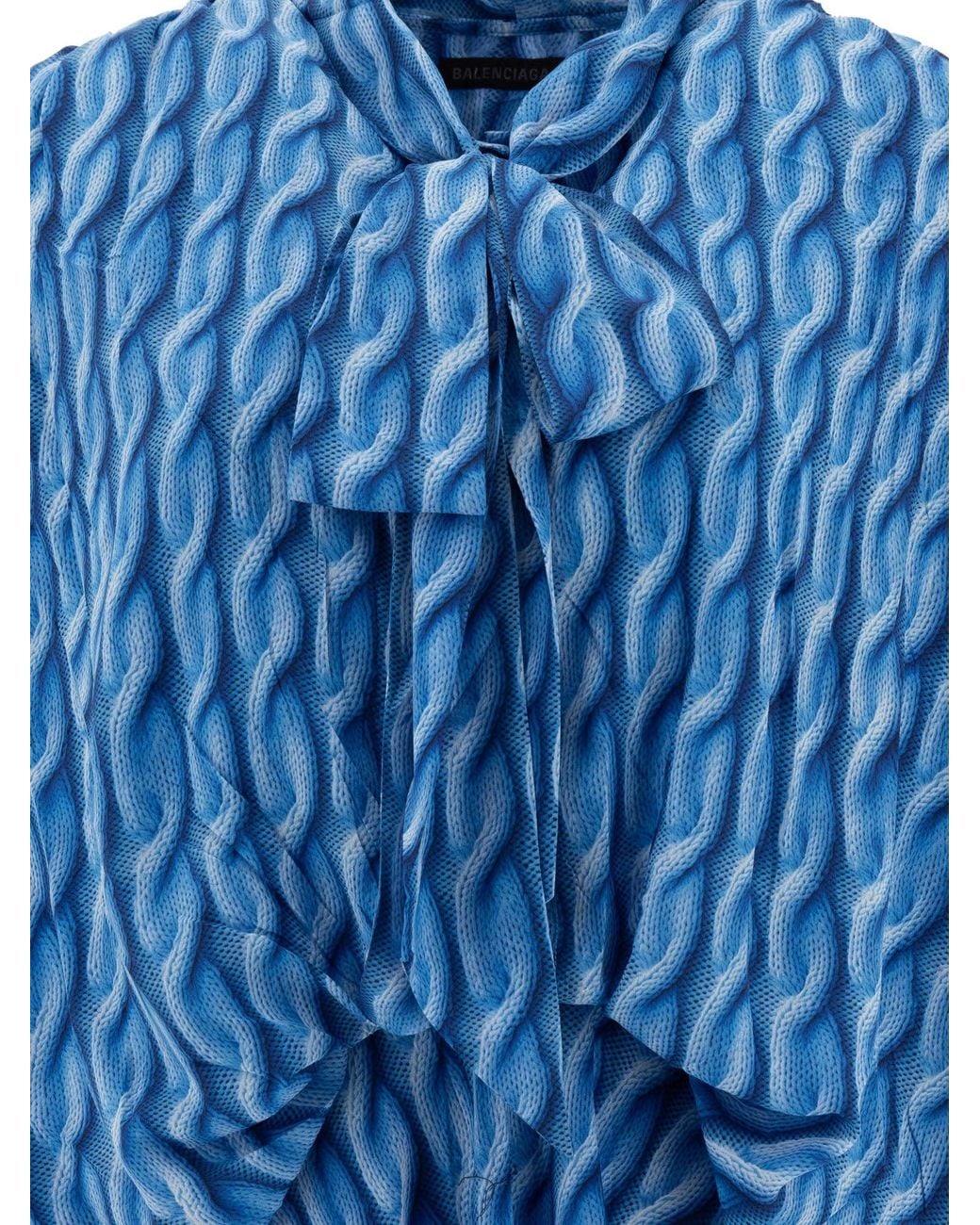 Balenciaga Blue Printed Dress