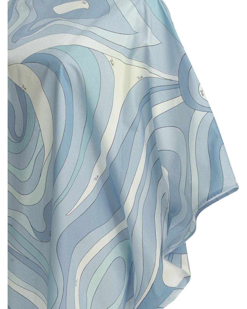 Emilio Pucci Blue "Marmo" Short Caftan Dress