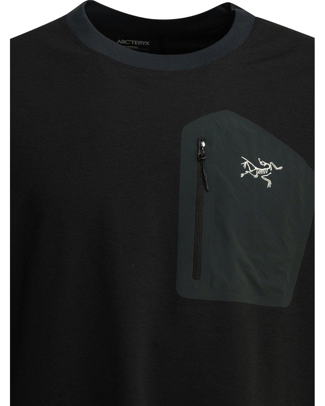 Arc'teryx Black Konseal Pocket Crewneck T-Shirt for men