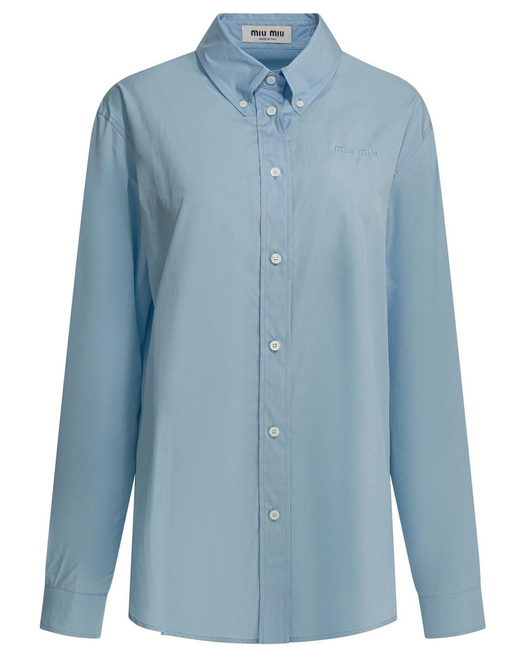 Miu Miu Blue Cotton Shirt