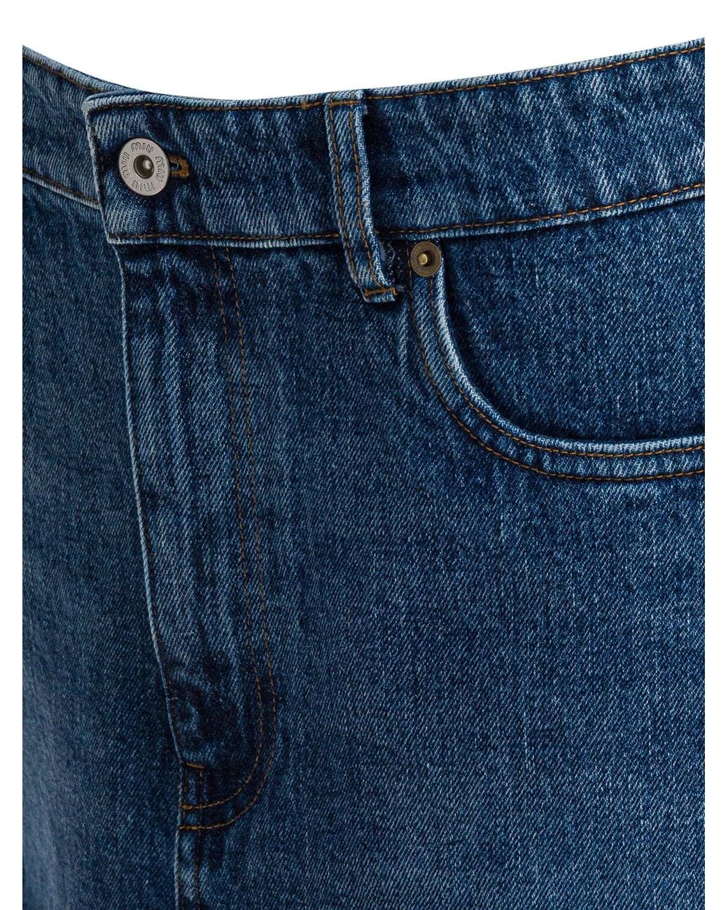 Miu Miu Blue Denim Miniskirt