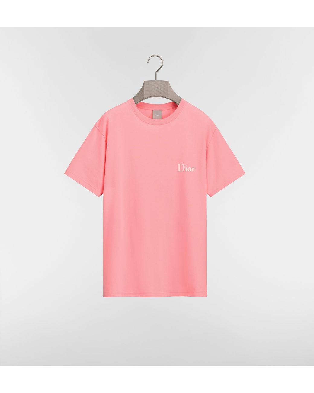 Dior Pink Cotton T-Shirt for men