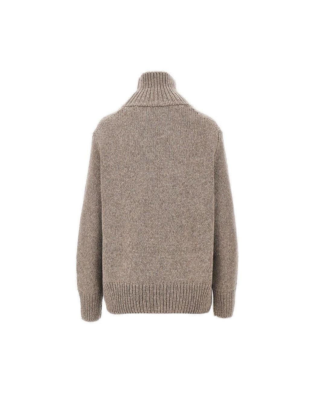 The Row Gray 'Pira' Turtleneck Sweater