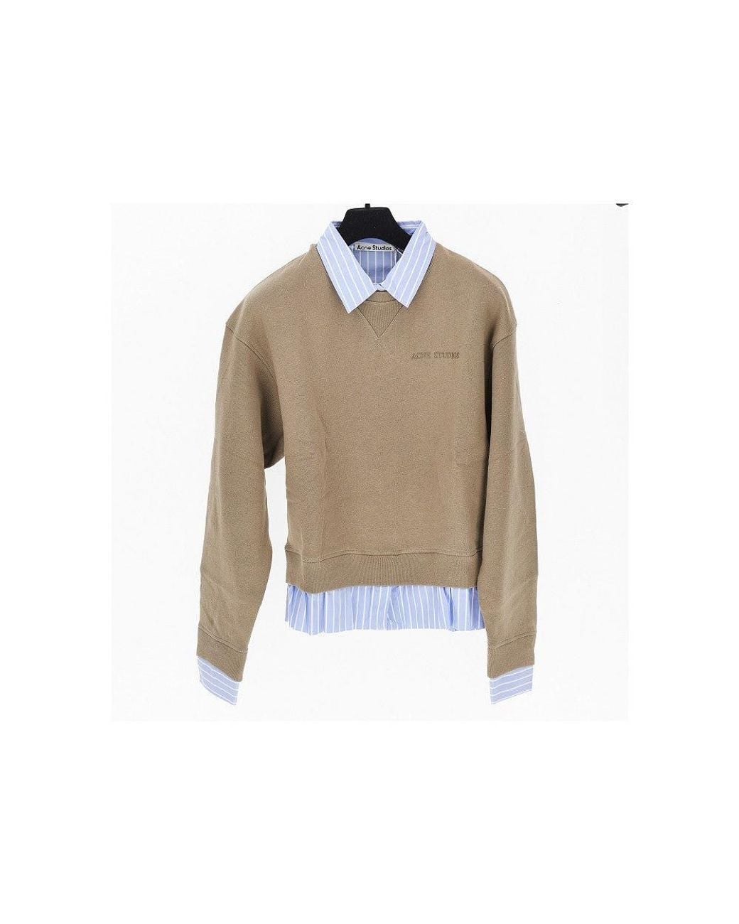 Acne Natural Layering-Effect Cotton Sweatshirt