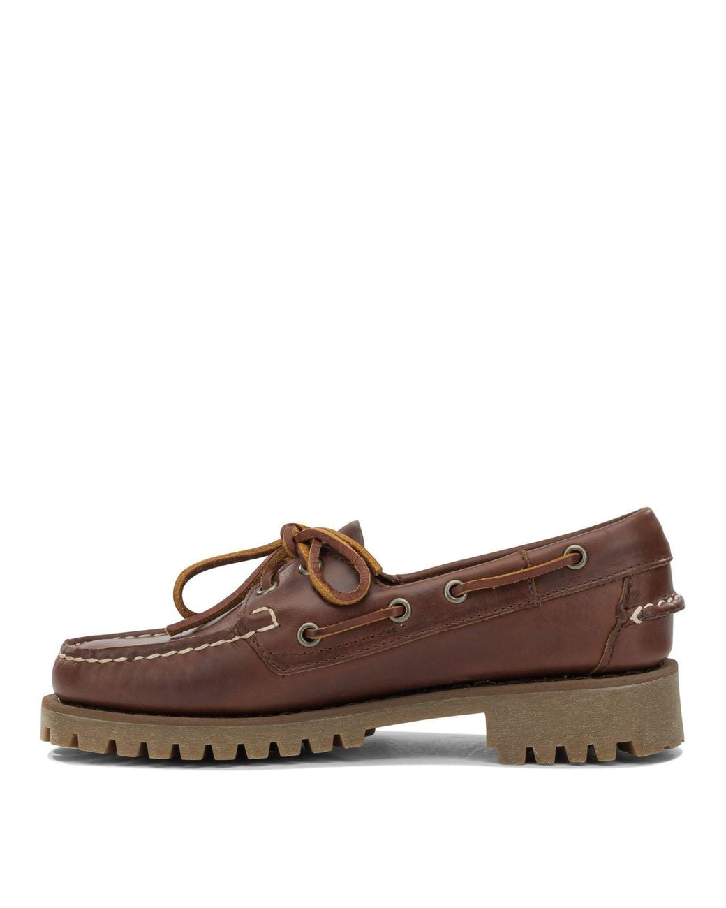Sebago Brown Ranger Waxy Lace-Up Loafers