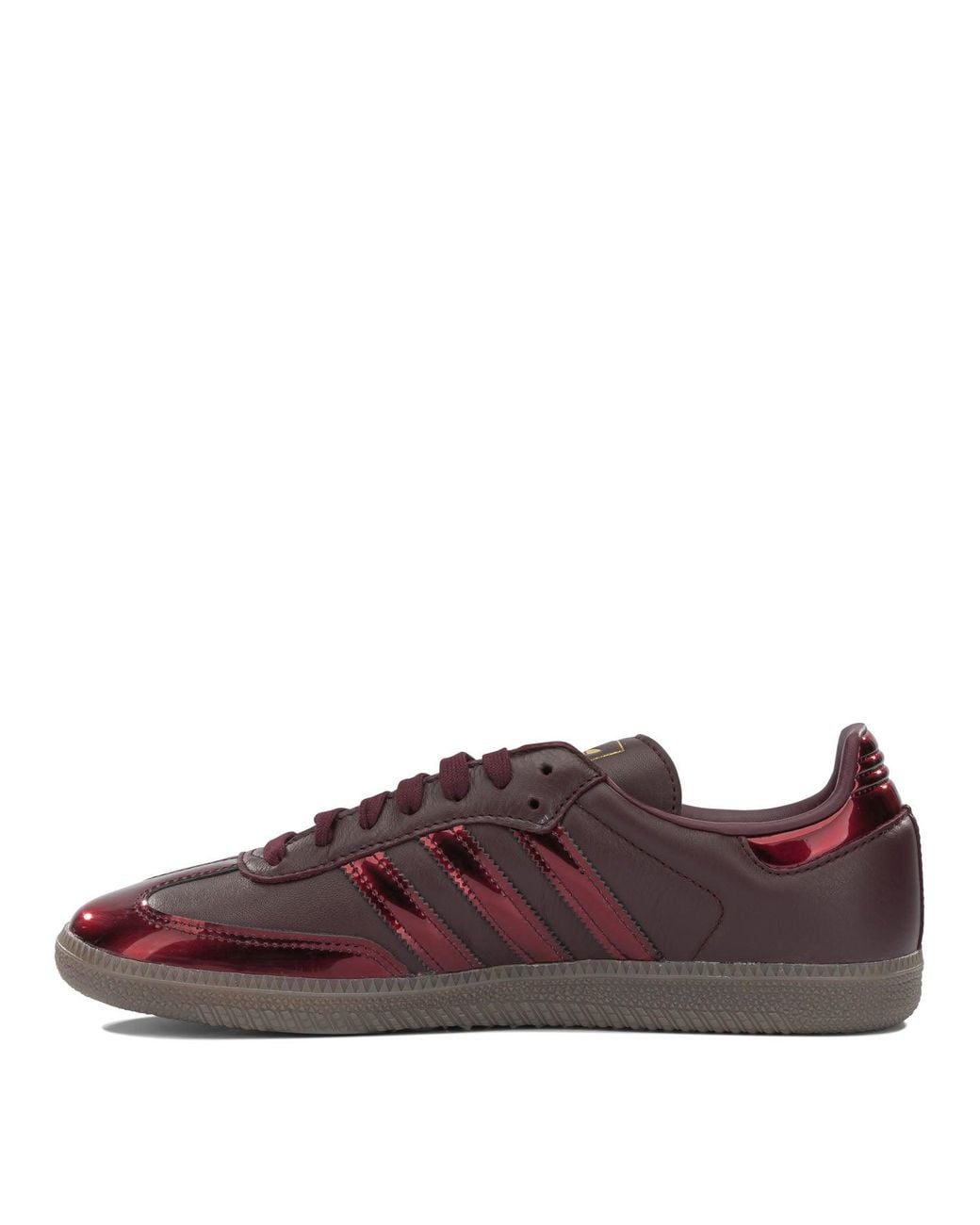 Adidas Originals Brown Samba Og Bordeaux Leather Rubber Sneakers