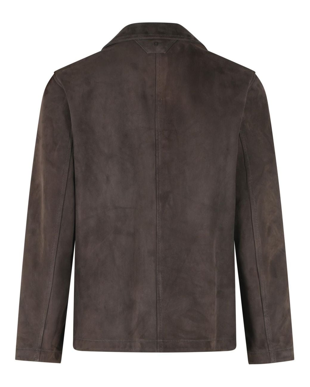 Salvatore Santoro Gray Dark Suede Jacket With Classic Shirt Collar And Button Closure for men