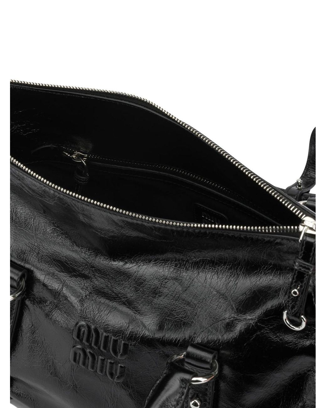 Miu Miu Black Medium Logo Clutch Bag