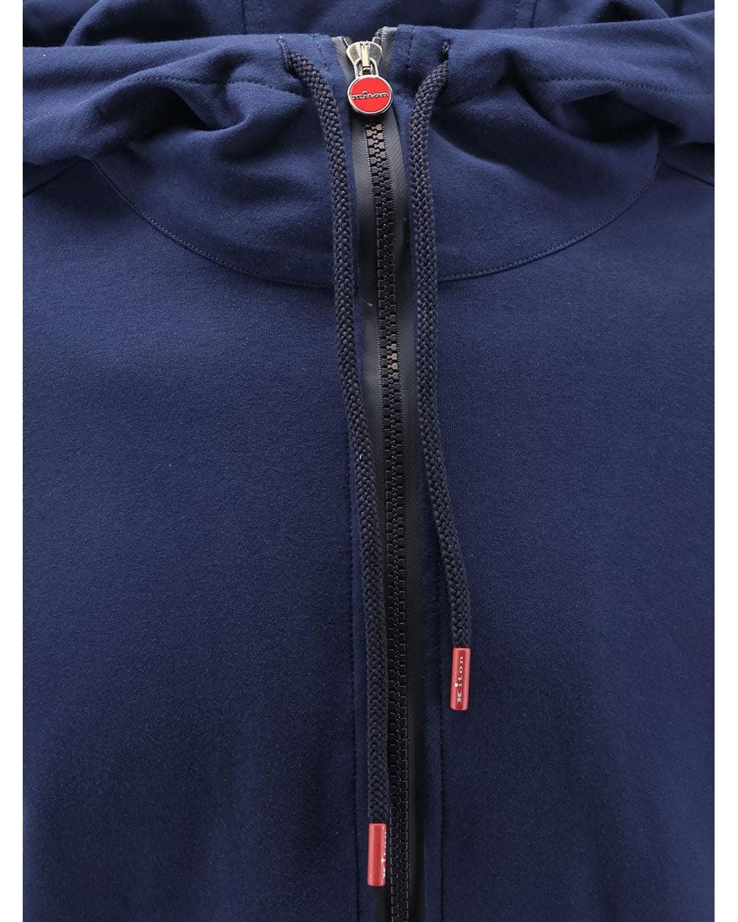 Kiton Blue Stretch Cotton Sweatshirt for men