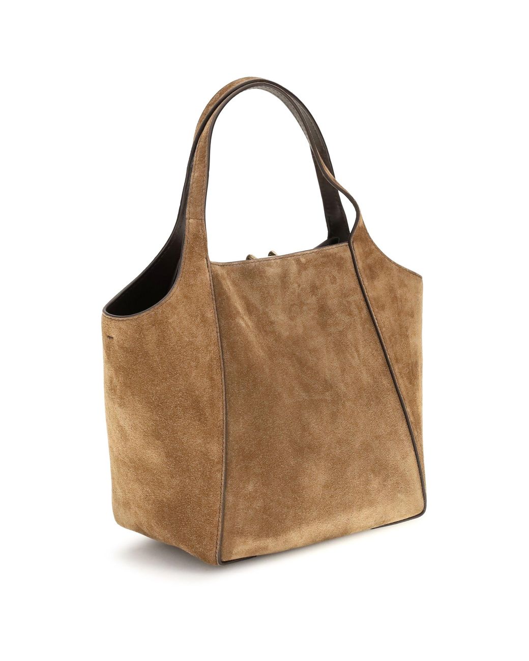Brunello Cucinelli Brown Bucket Bag Suede Calf Leather Shoulder