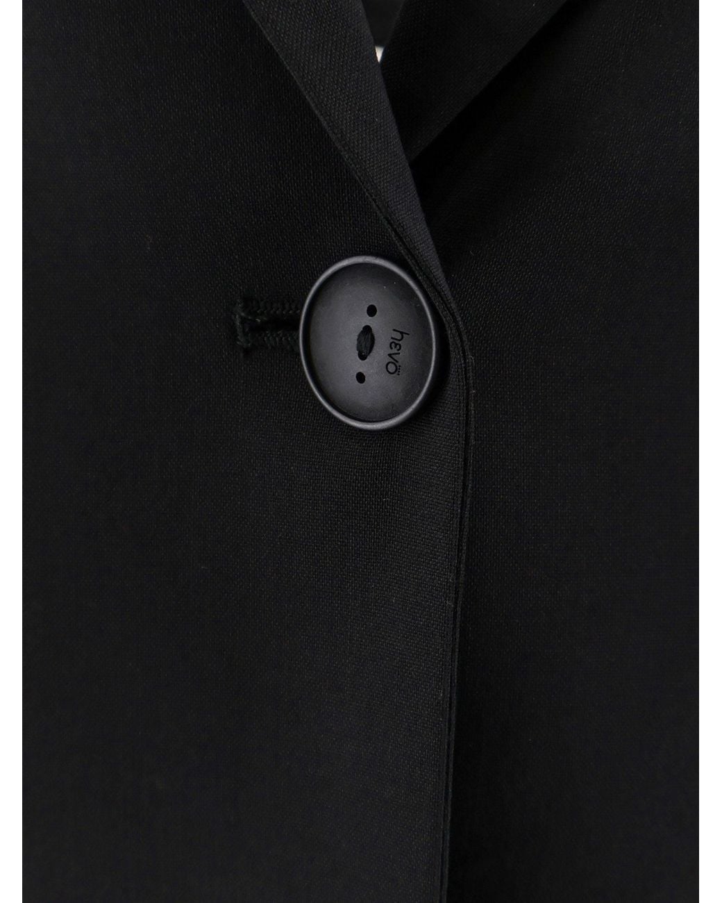 Hevò Black Frigole Virgin Sheep's Wool Suit