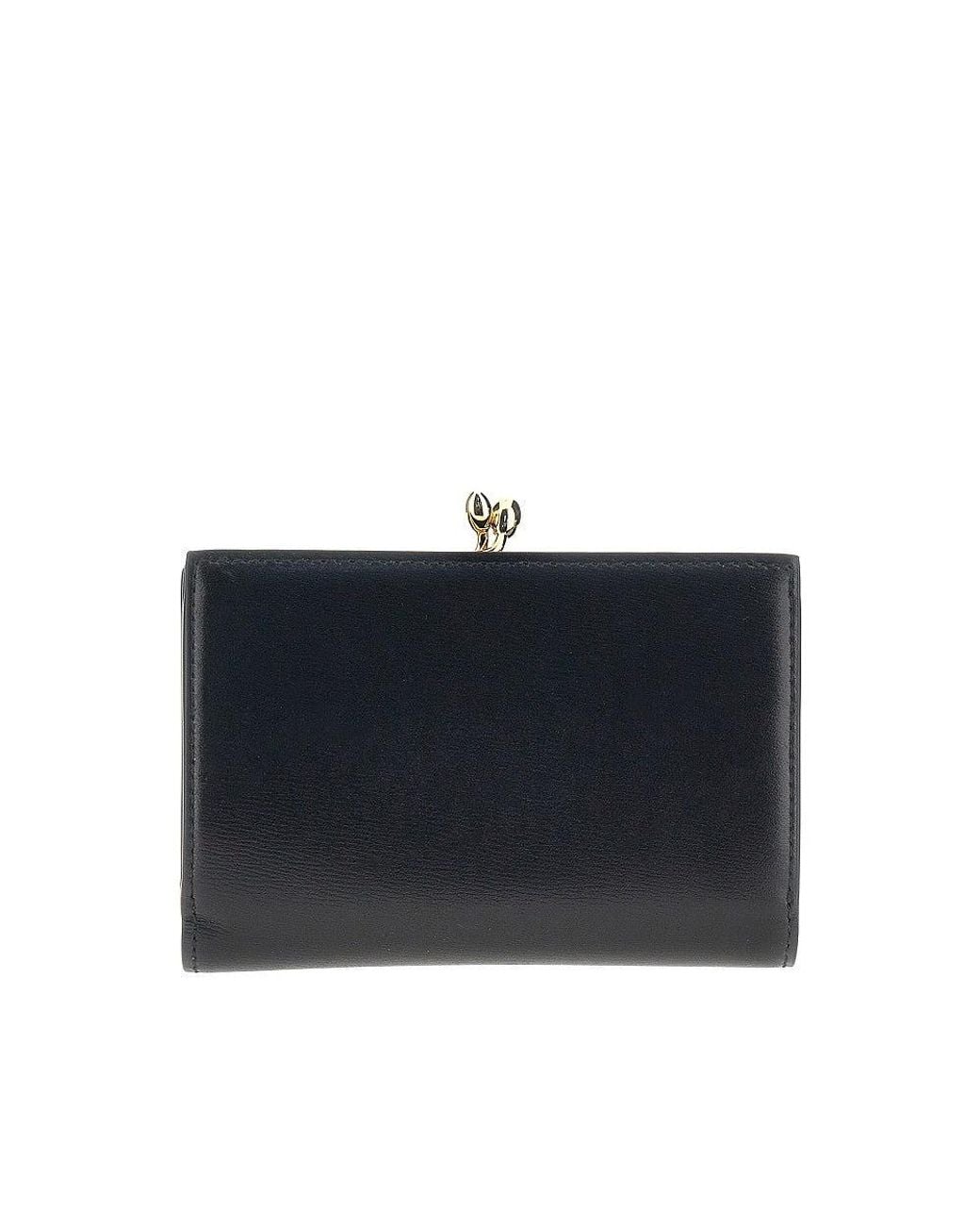 Jil Sander Blue 'Goji' Small Leather Wallet