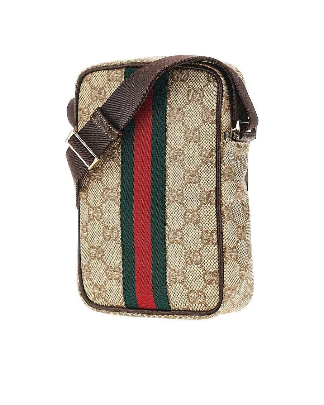 Gucci Metallic Gg Supreme Crossbody Mini Bag for men