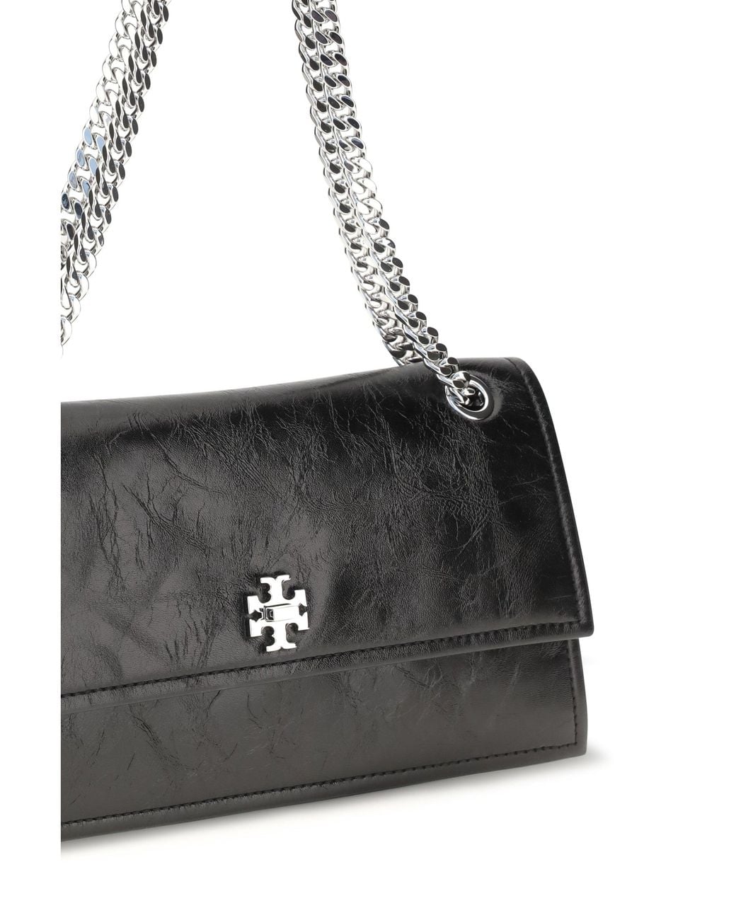 Tory Burch White Kira Suede Shoulder Bag