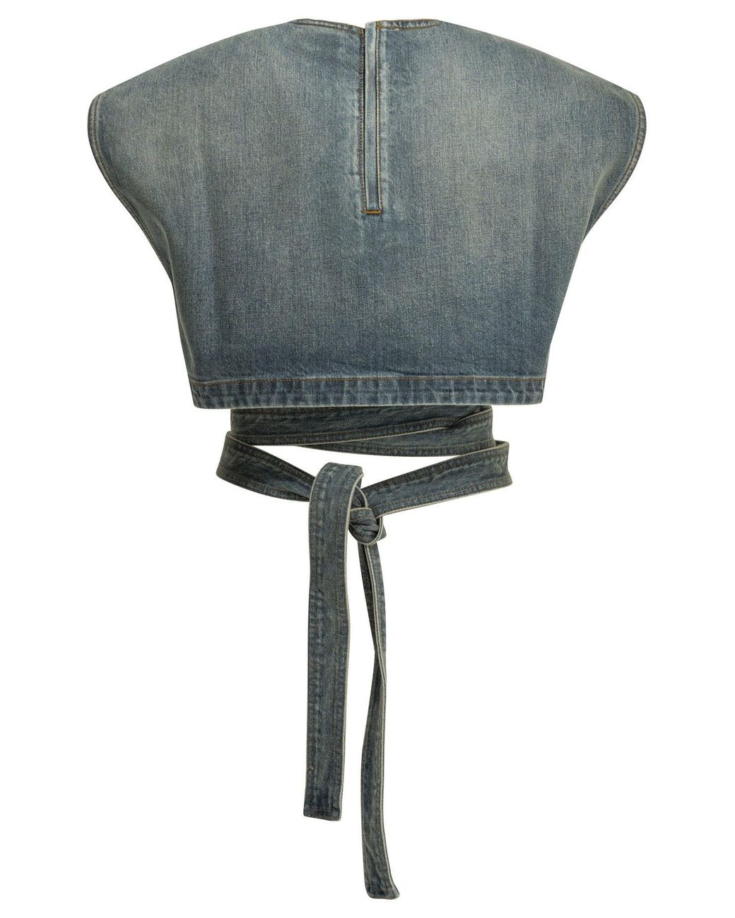 Alaïa Gray Casual Denim Top