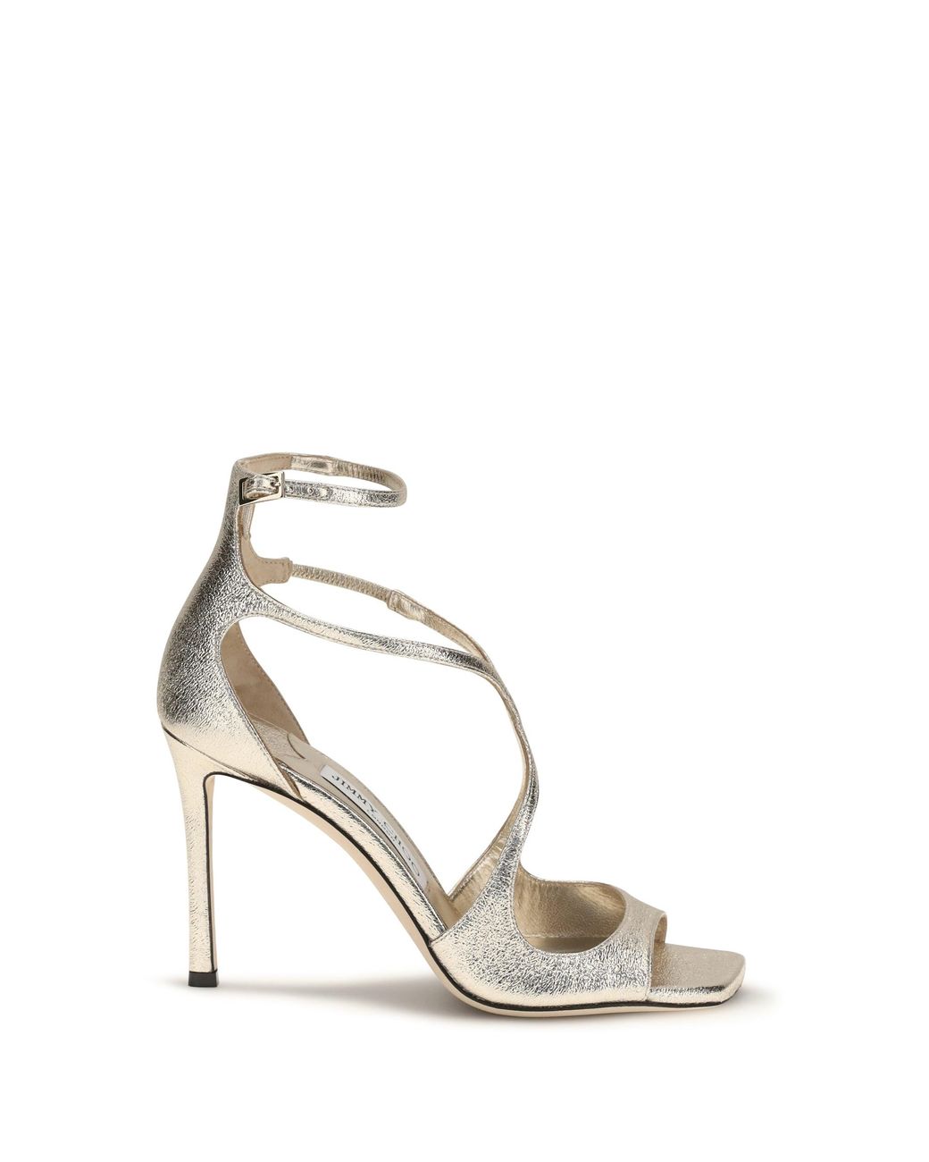 Jimmy Choo White Azia Glitter Sandals