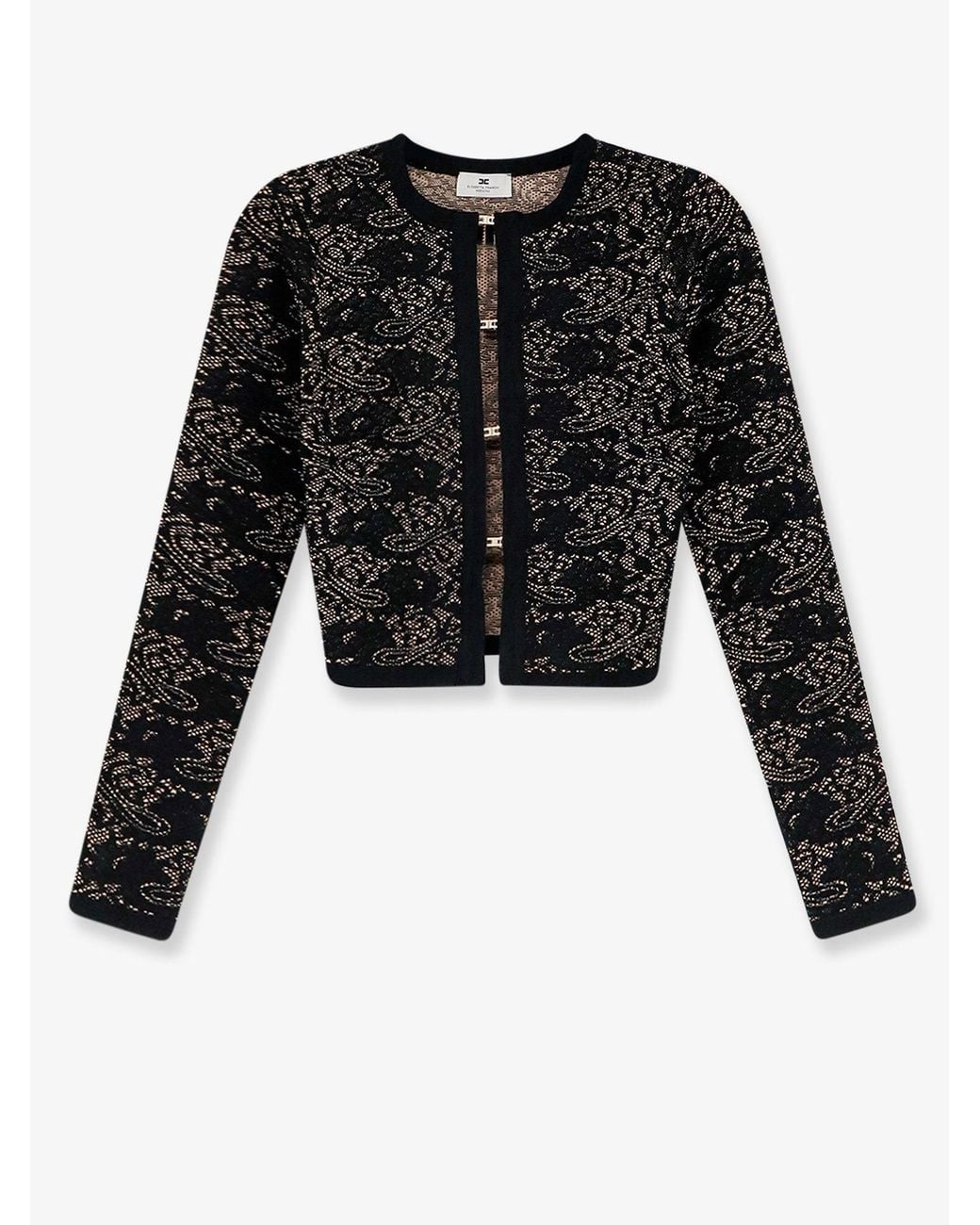Elisabetta Franchi Black Viscose Blend Cardigan