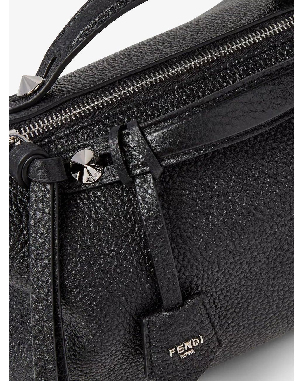 Fendi Black By The Way Soft Boston Bag With Shoulder Strap