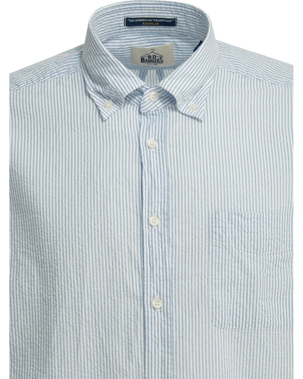 B.D. Baggies Blue "Bradford Seersucker" Casual Shirt