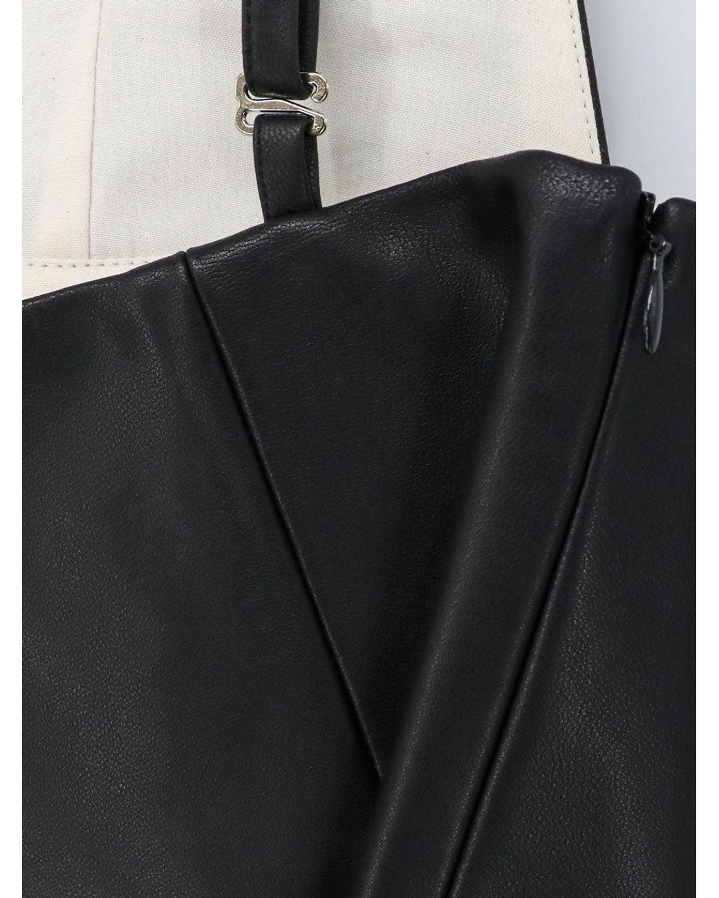 LAMRONS Black Leather Top