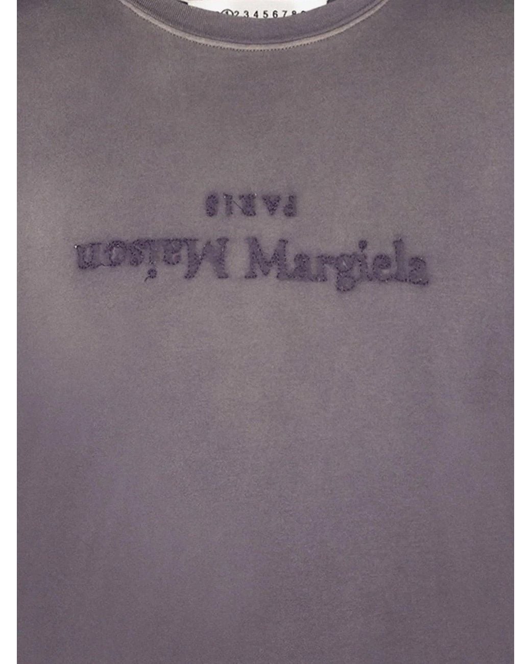 Maison Margiela Purple T-Shirts And Polos Tessuto Primario: Cotone