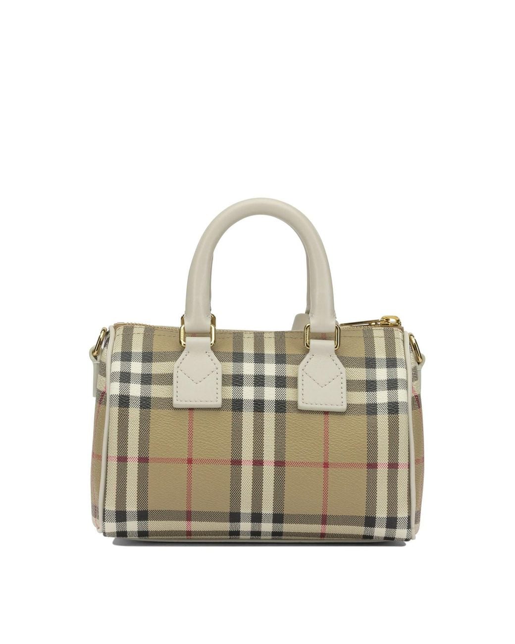 Burberry Metallic "Bowling Mini Check" Small Hand Bag