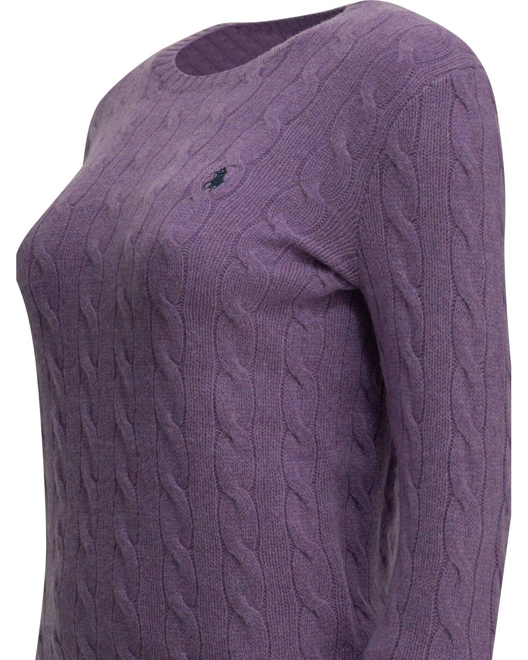 Polo Ralph Lauren Purple Crew-Neck Sweater With Logo