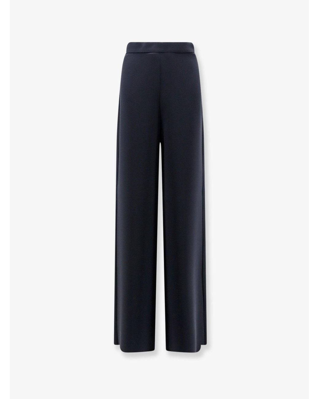 Max Mara Blue Mxmalaggio Trousers With Wide Leg