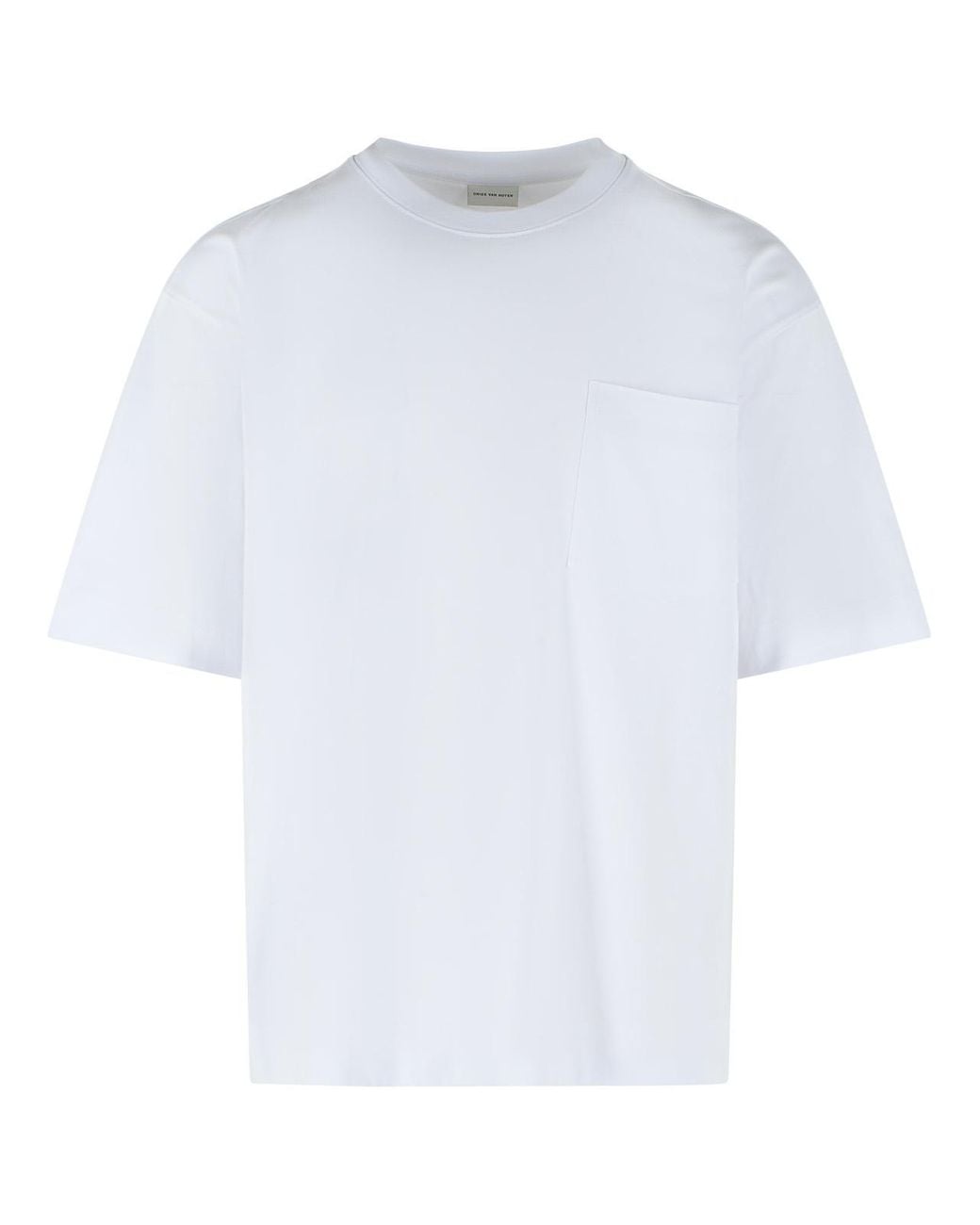 Dries Van Noten White 'Heso' Cotton T-Shirt for men