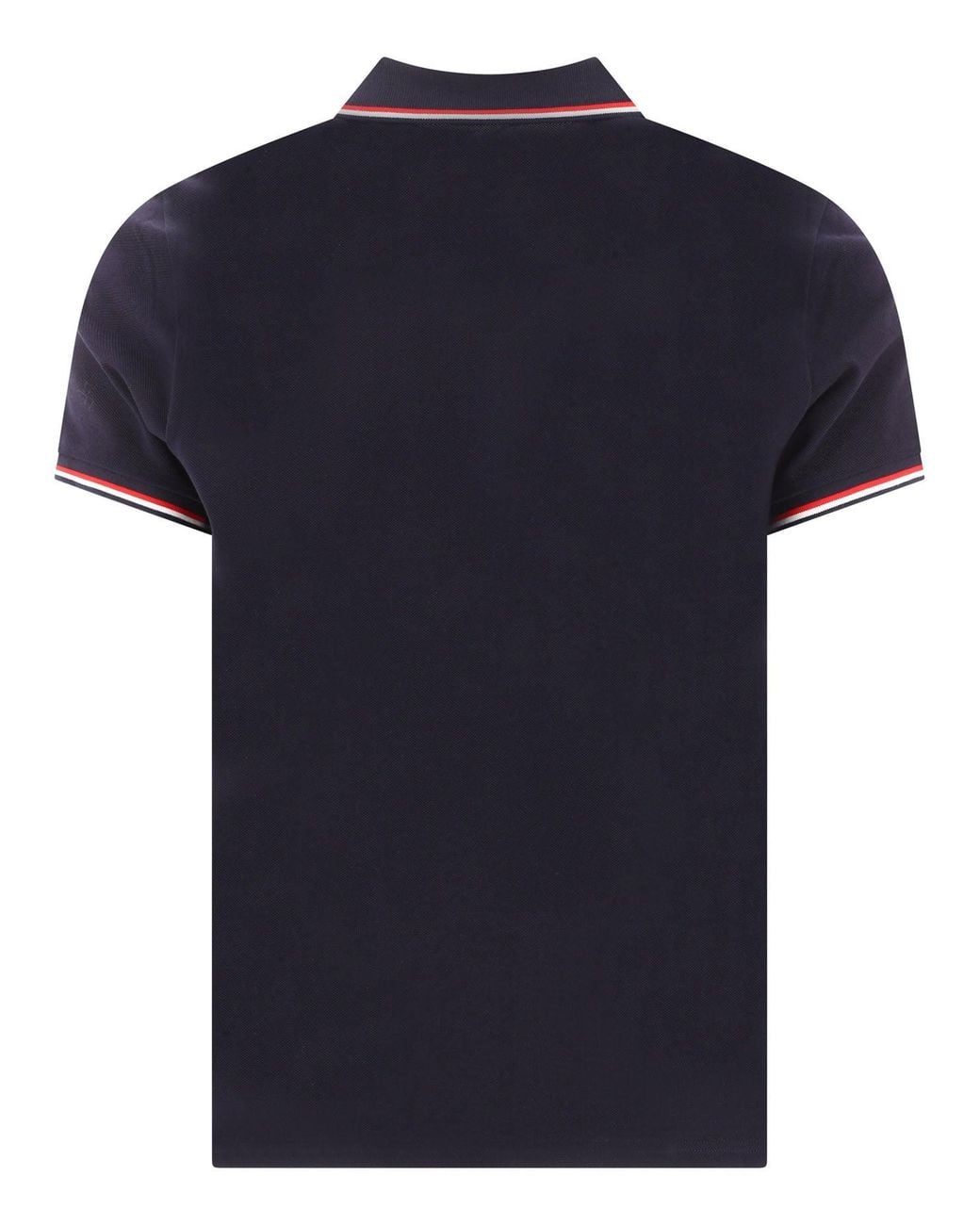 Moncler Blue Cotton Pique Polo Shirt for men