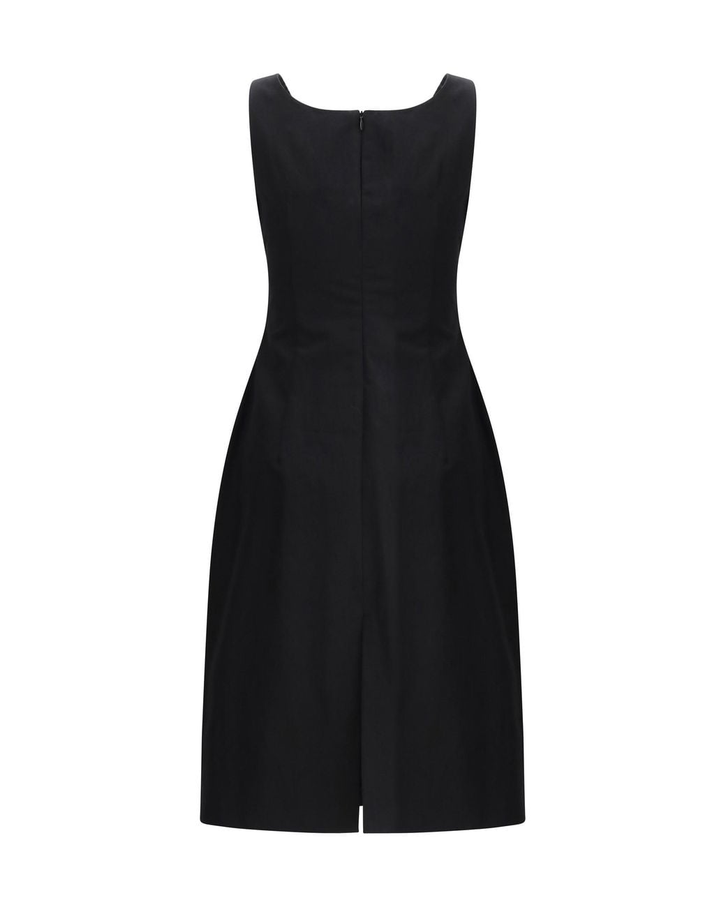 Magda Butrym Black Sleeveless Dress With A Draped Neckline