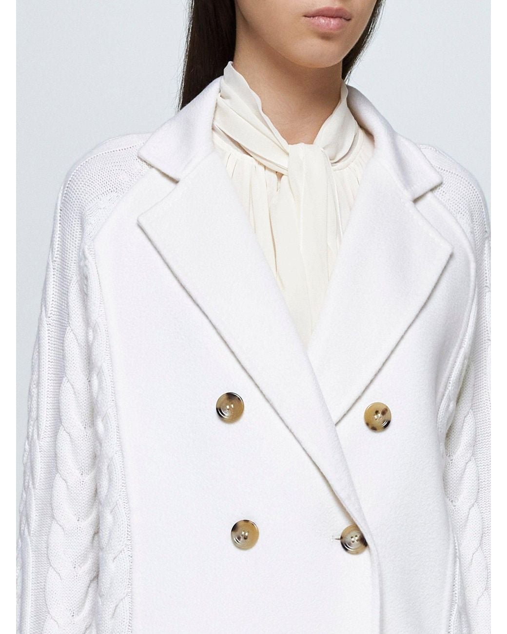 Max Mara White "Micio" Wool And Cashmere Jacket