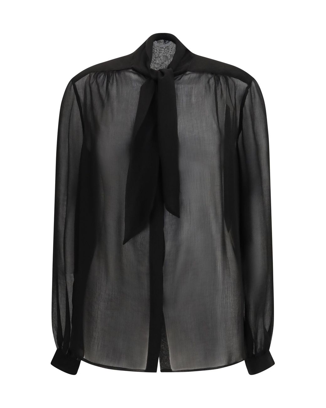 Lardini Black Creponne Blouse